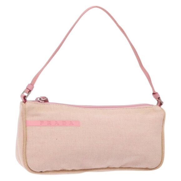 PRADA Sports Accessory Pouch Canvas Gray Silver Auth - Picture 1 of 16